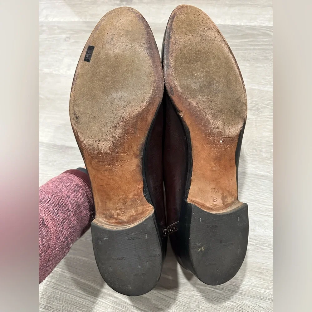 Salvatore Ferragamo Men's Tassel Loafers Dark Burgundy Leather